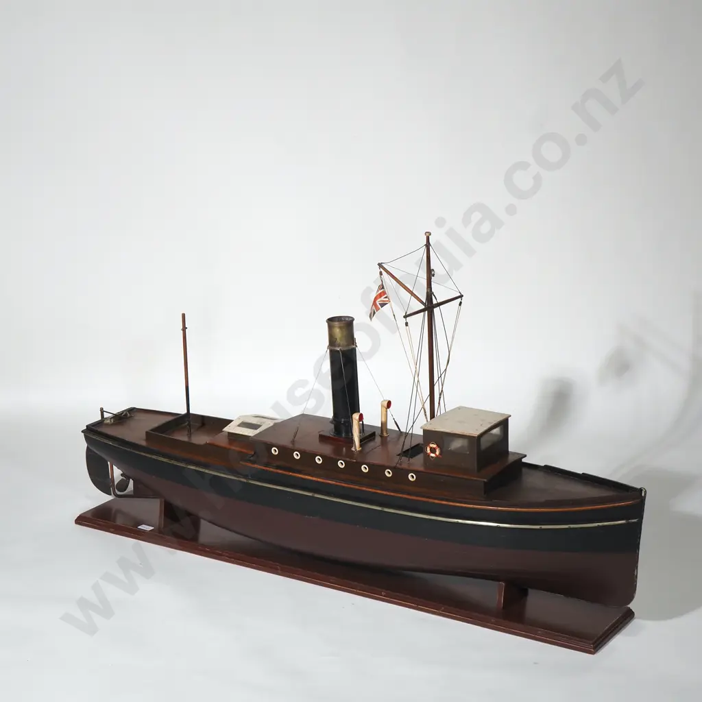 Large Antique Hand Built Model of a Harbour Master Vessel/Tug Image 1++