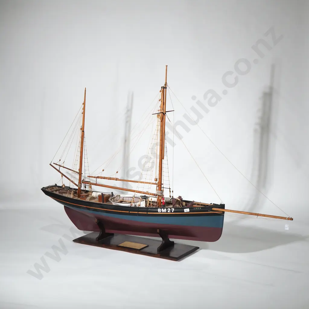 Antique Model Brixham Trawler BM27 - 'IBEX', Built 1896 by J.W. & A. Upham Image 1++