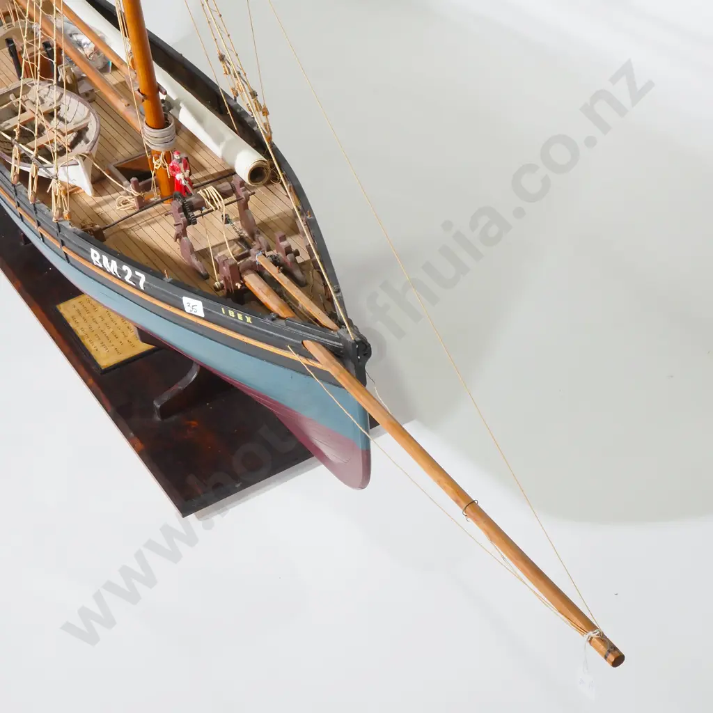 Antique Model Brixham Trawler BM27 - 'IBEX', Built 1896 by J.W. & A. Upham Image 1++