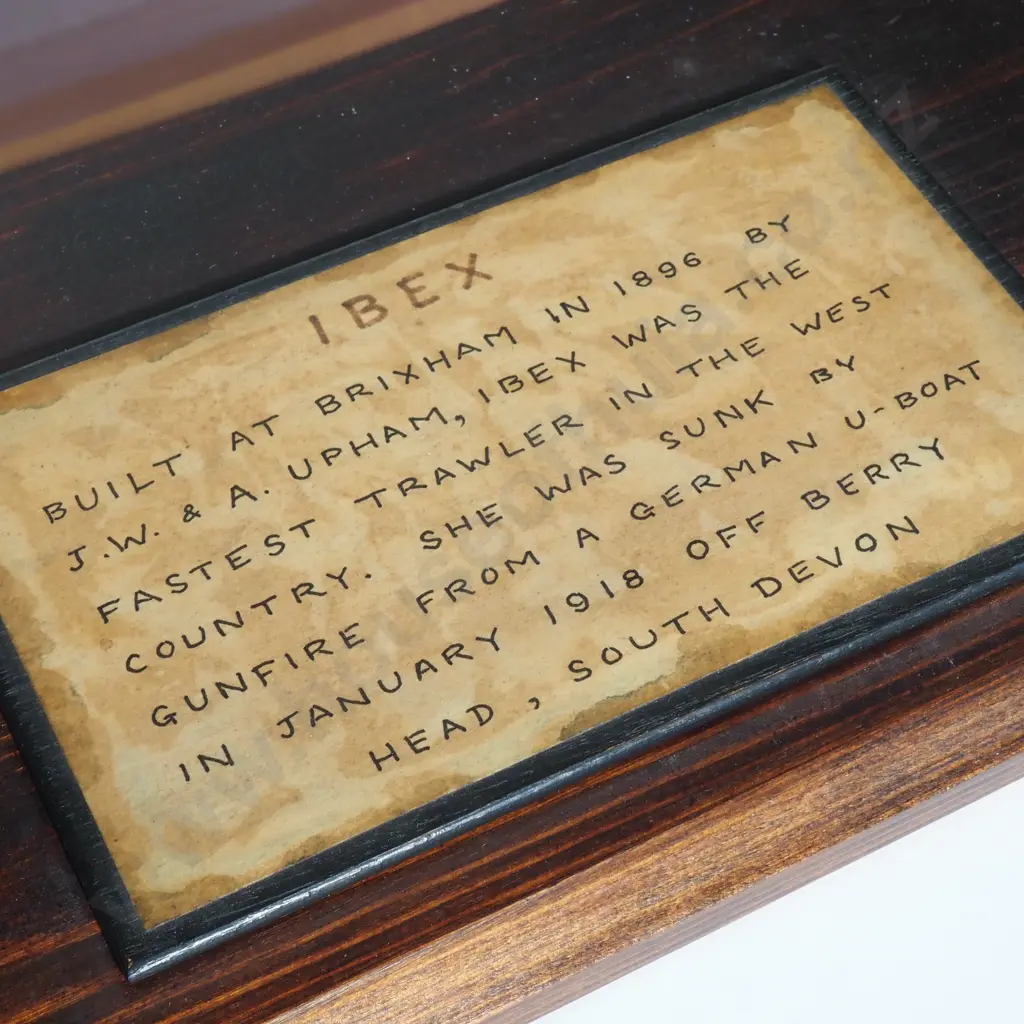 Antique Model Brixham Trawler BM27 - 'IBEX', Built 1896 by J.W. & A. Upham Image 1++