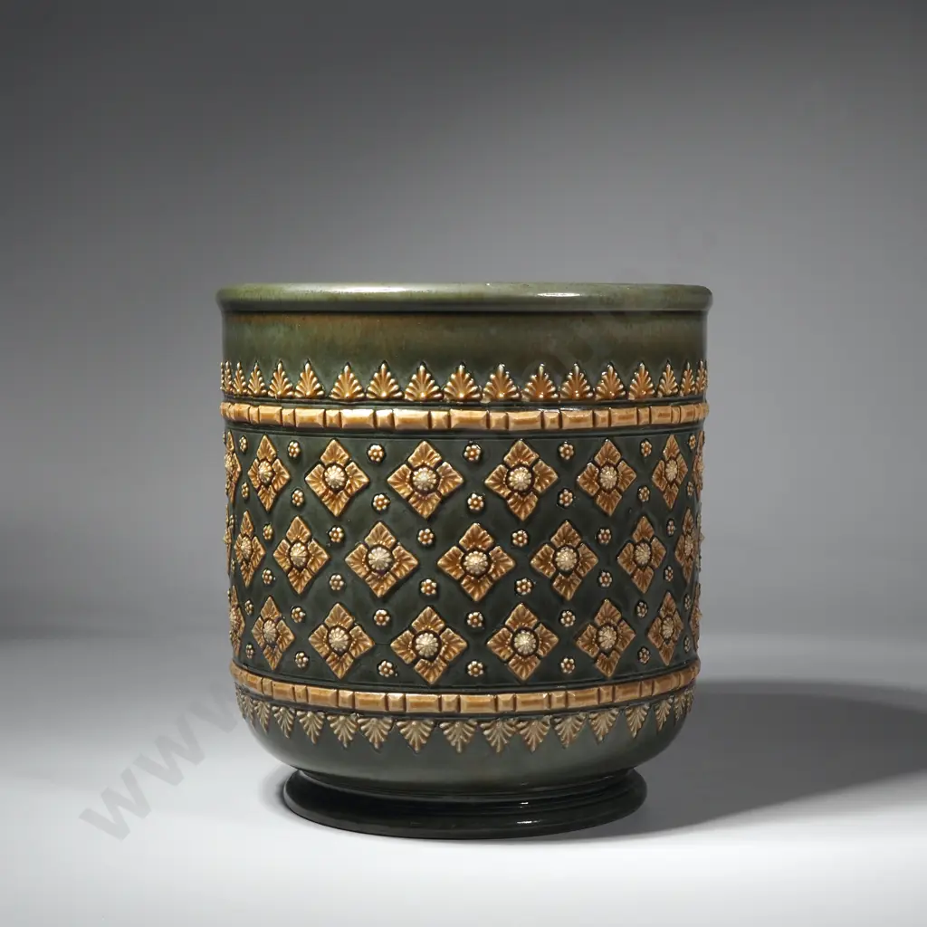 Doulton Lambeth Stoneware Jardinière Image 1++