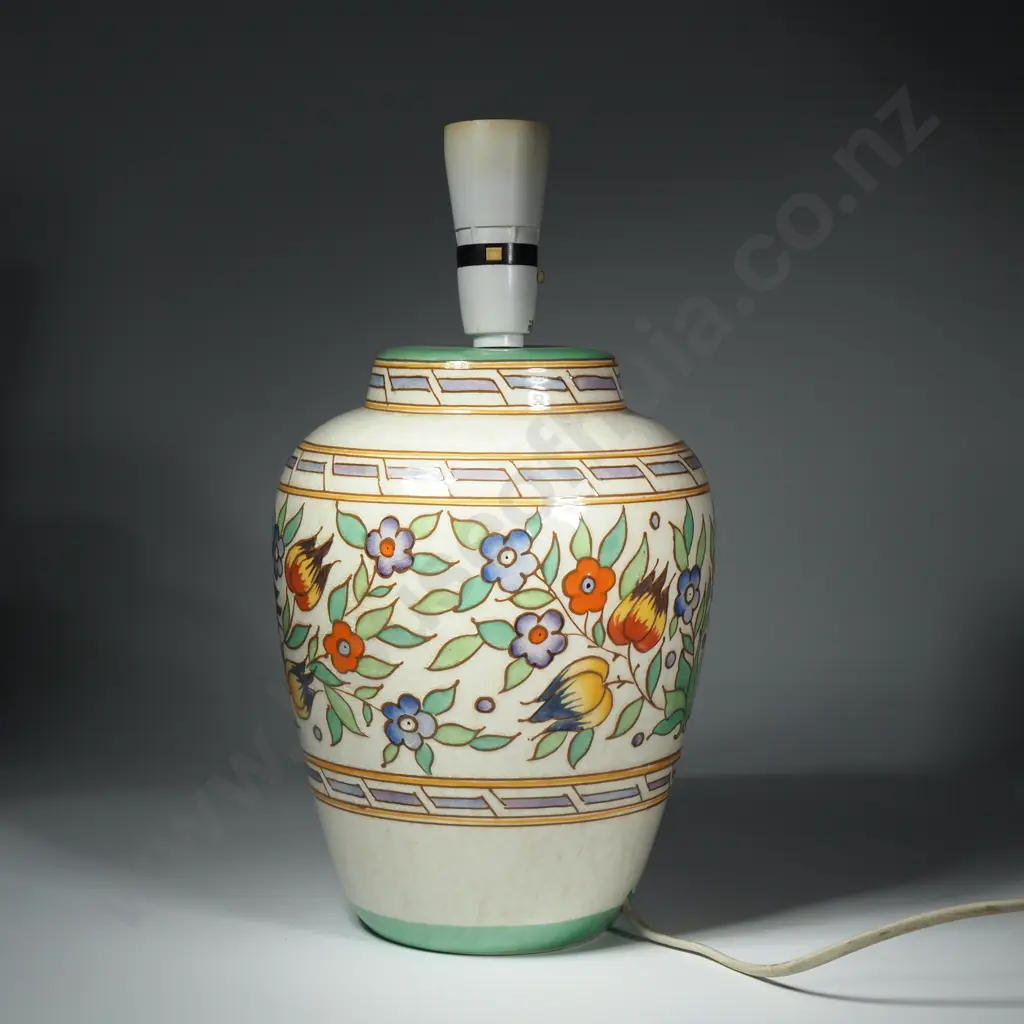 Vintage Charlotte Rhead Bursley Ware Pottery Lamp - Pattern TL14 Image 1++
