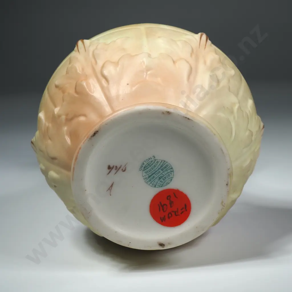 Antique Locke & Co Worcester Blush Ivory Pot Pourri Vase Image 1++