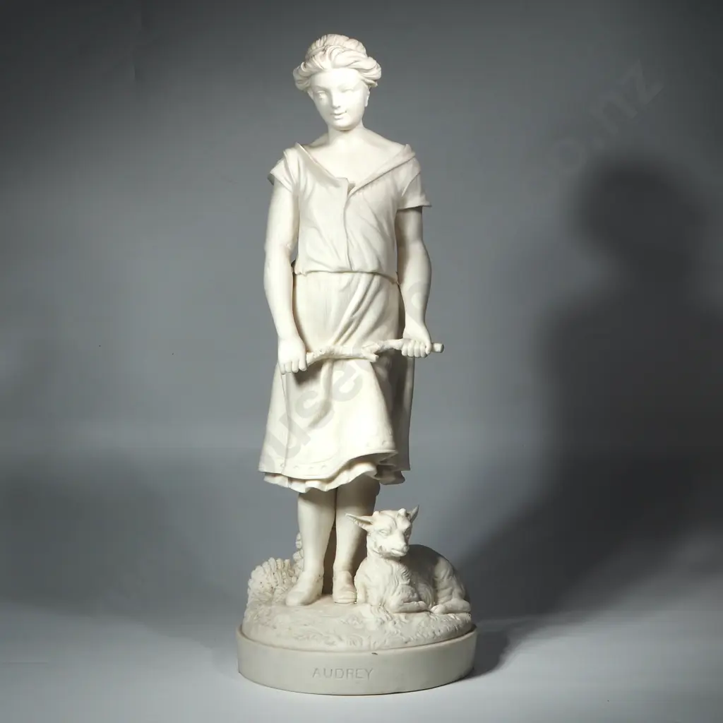 Victorian Parian Figure of Audrey ( Shepherdess From Shakespeare's Comedy 'As You Like It') a/f Image 1++