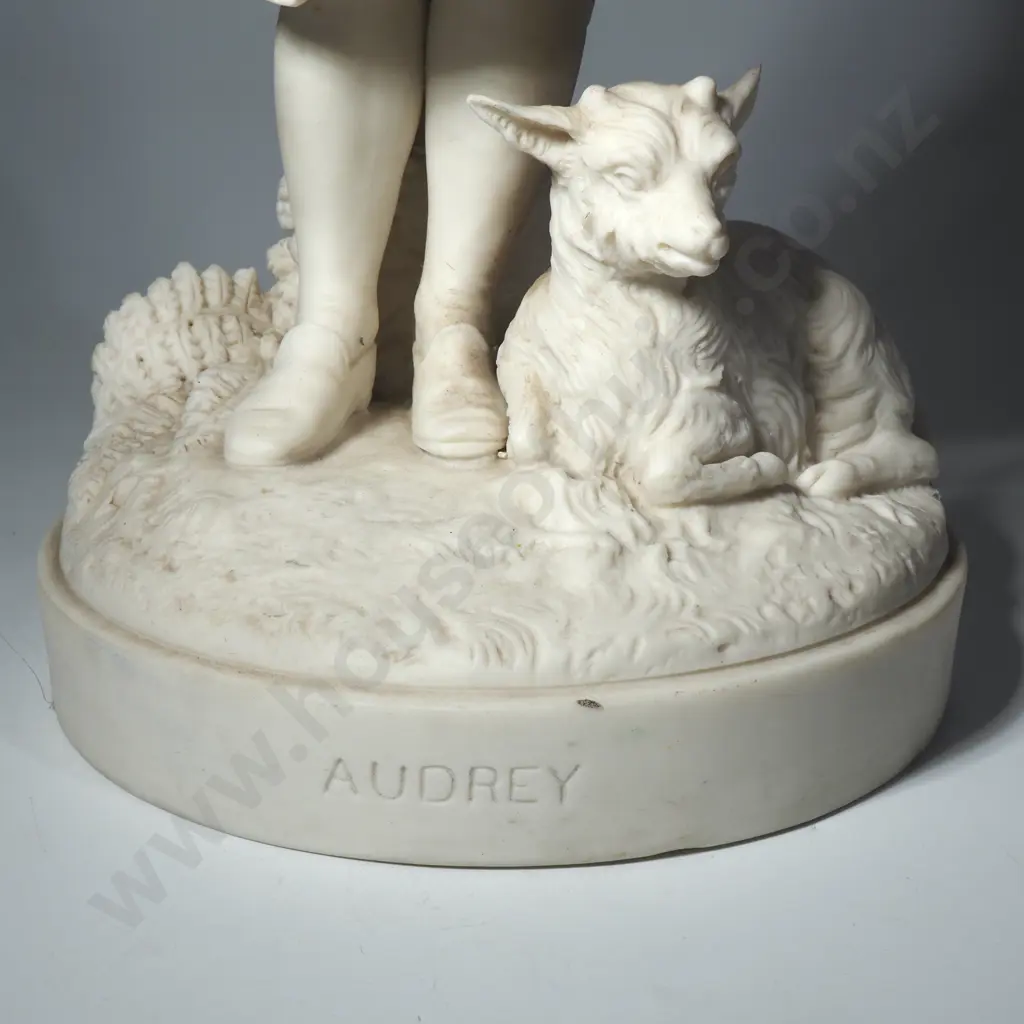 Victorian Parian Figure of Audrey ( Shepherdess From Shakespeare's Comedy 'As You Like It') a/f Image 1++