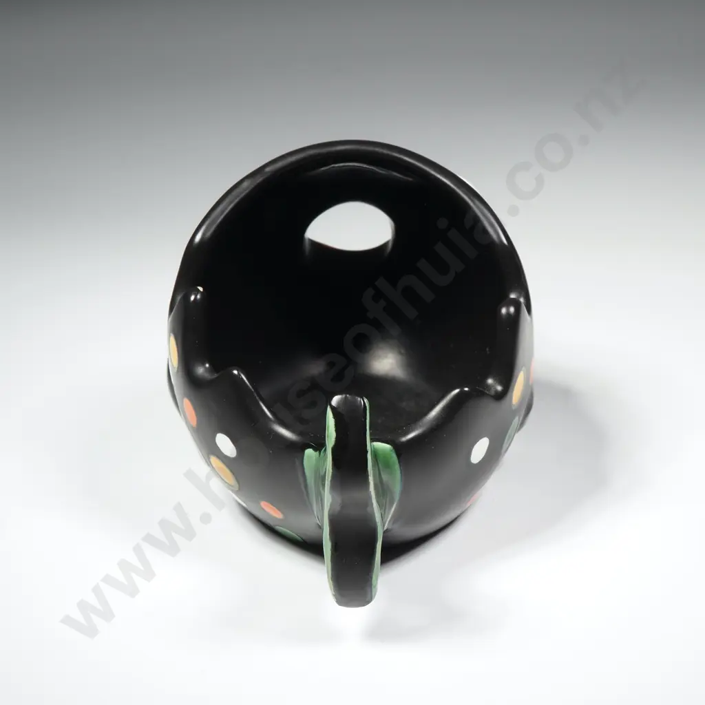 Retro Vintage 1950s Black Ceramic Fish Ashtry Designed By Anneliese Beckh for Zell Schmider in Germany Image 1++