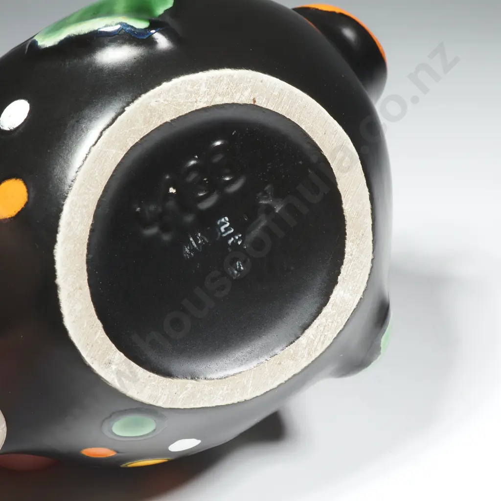 Retro Vintage 1950s Black Ceramic Fish Ashtry Designed By Anneliese Beckh for Zell Schmider in Germany Image 1++