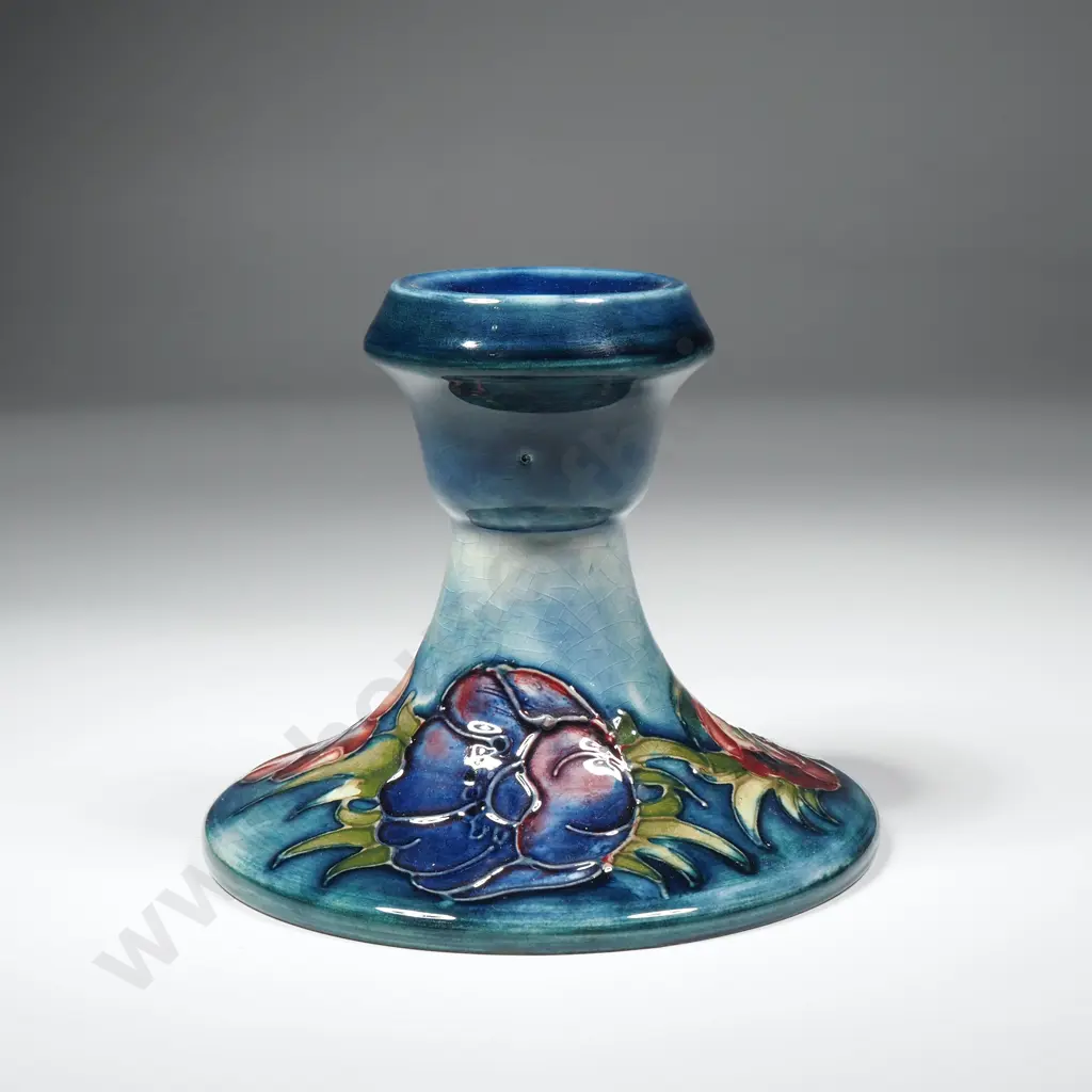 Moorcroft 'Anemone' Pattern Candlestick Image 1++