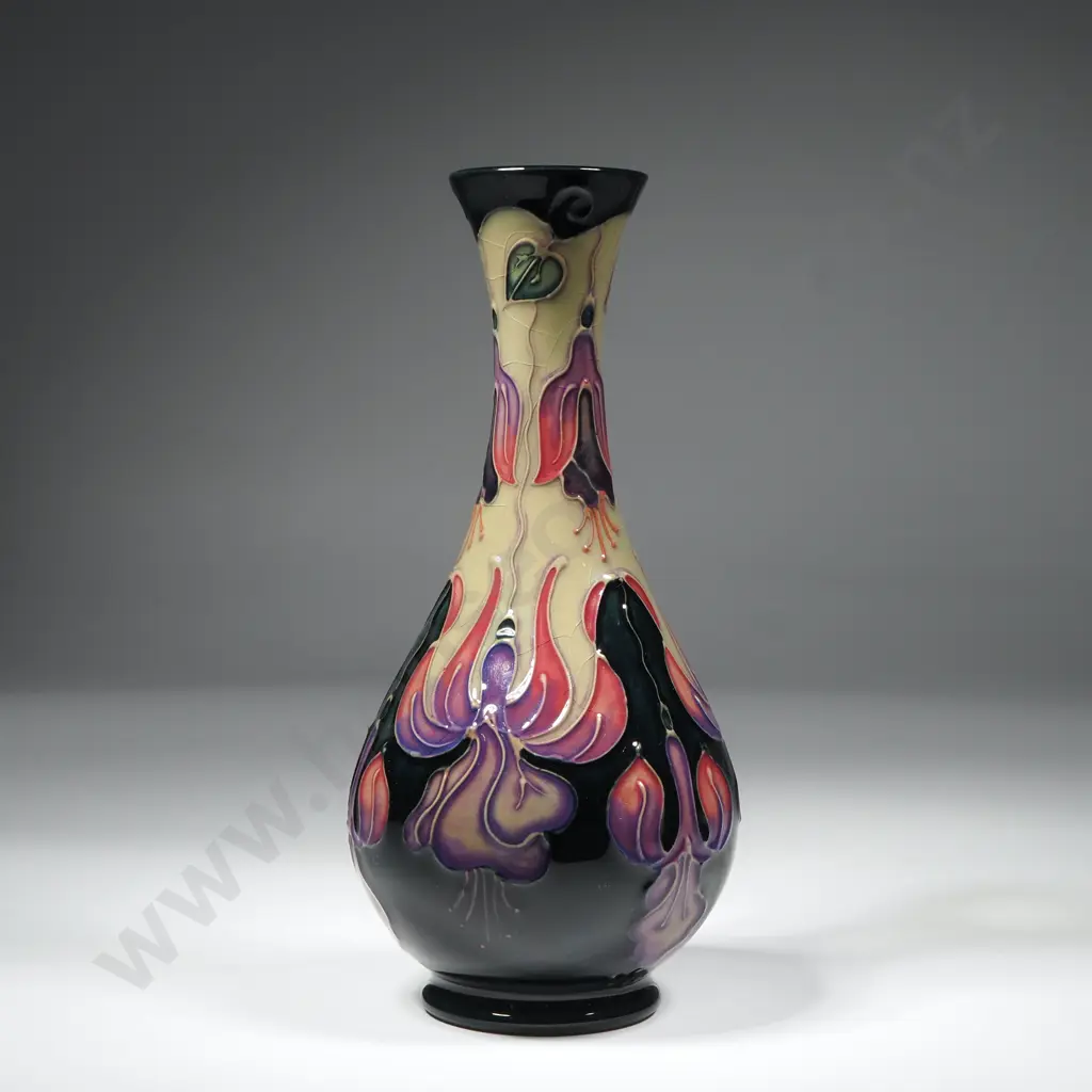 Moorcroft Pottery Collectors Club 'Fuchsia Pattern' Vase Designed by Rachel Bishop Image 1++