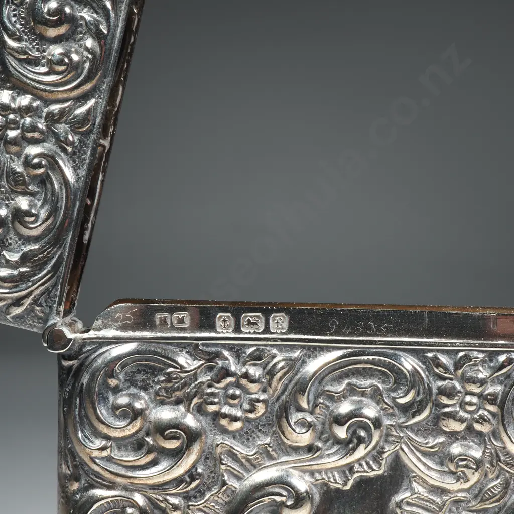 Antique Sterling Silver Card Case Image 1++