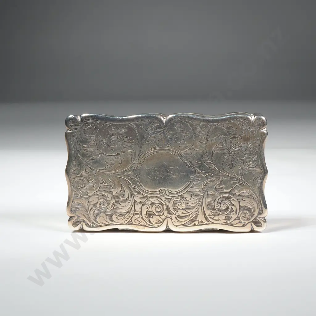 1844 Sterling Silver Snuff Box Image 1++