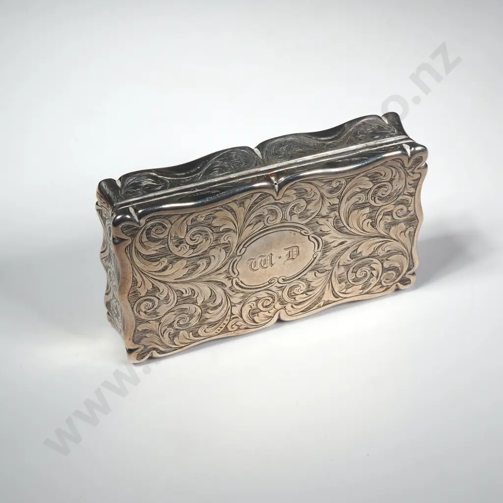 1844 Sterling Silver Snuff Box Image 1++