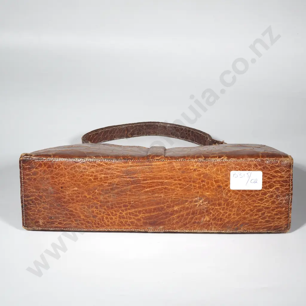 Vintage Crocodile Skin Handbag Image 1++