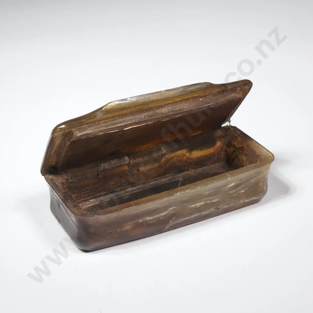 Antique Horn Snuff Box Image 1++