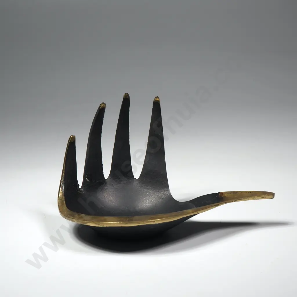 Walter Bosse Handshaped Ashtray & Cat Shaped Pipe Holder Image 1++
