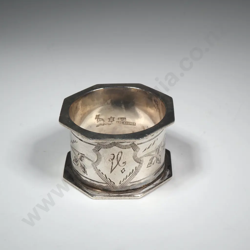 Sterling Silver Australian Napkin Ring  Image 1++