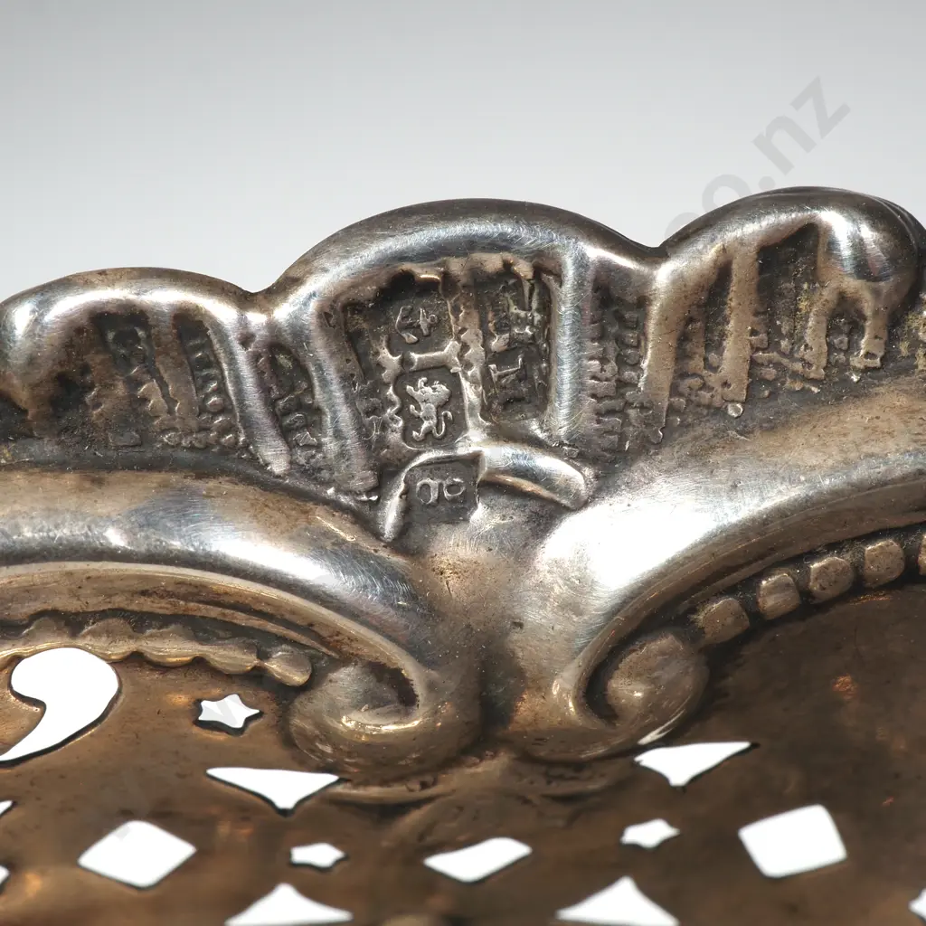 Antique Sterling Silver Pierced Bon Bon Dish w English Hallmarks Image 1++