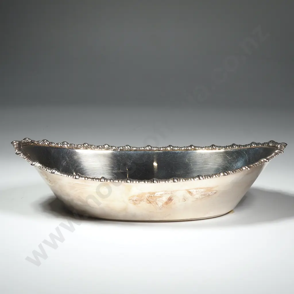 Small Sterling Silver Boat Shaped Bowl, James Dixon Sheffield 1902 Image 1++