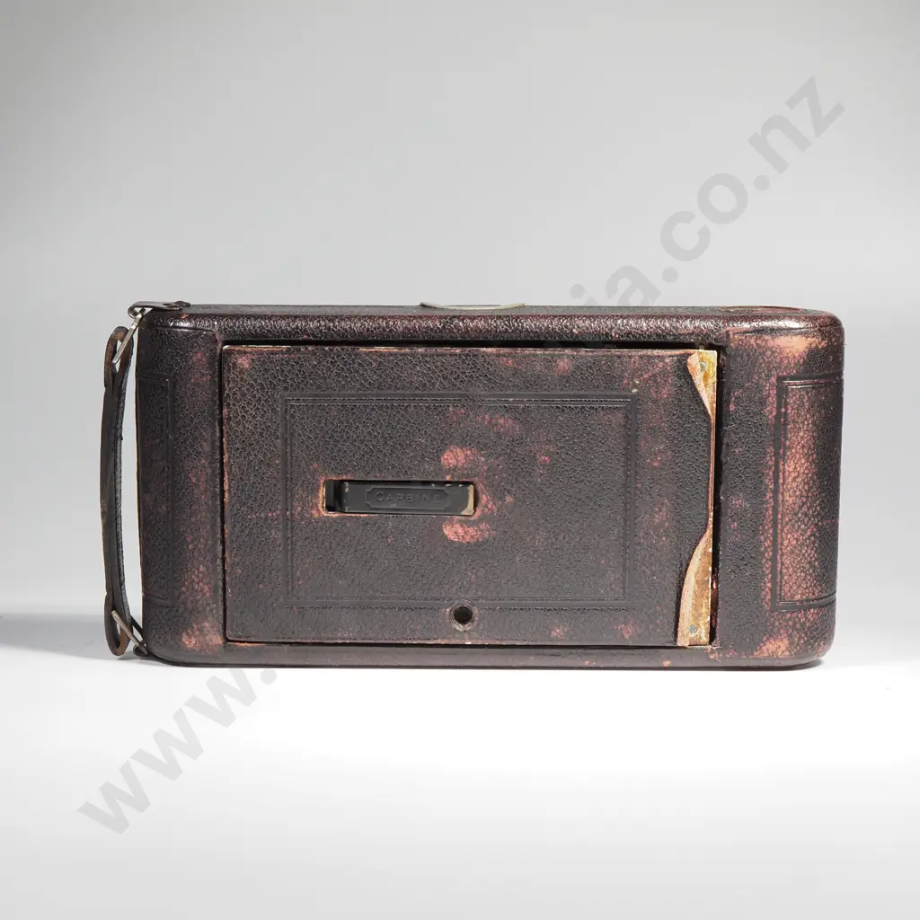 Old Folding Carbine Series Folding Camera in a Vintage Leather Carrying Case Image 1++