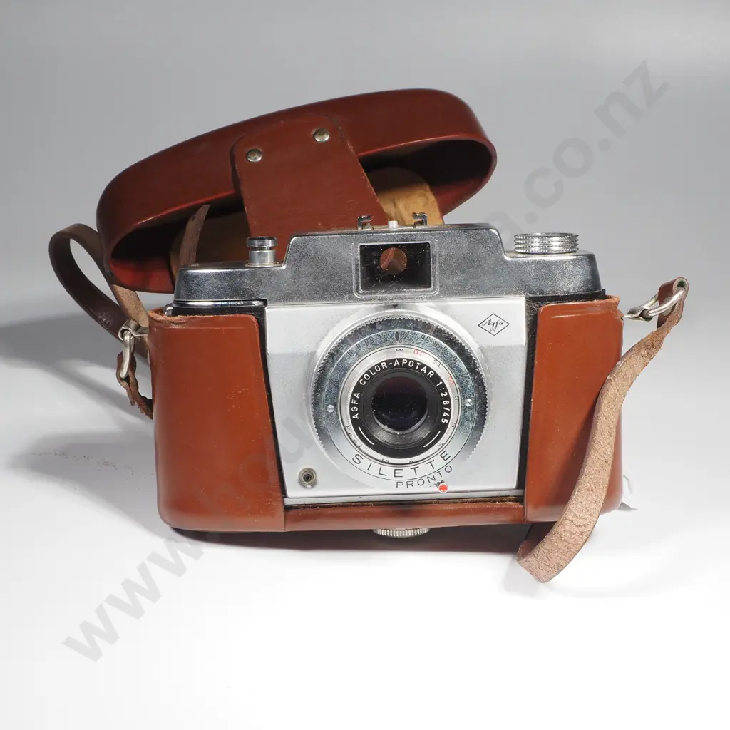 Vintage Agfa Silette Pronto 35mm Film Camera w Agfa Color-Apotar 45mm f/2.9 Lens Image 1++