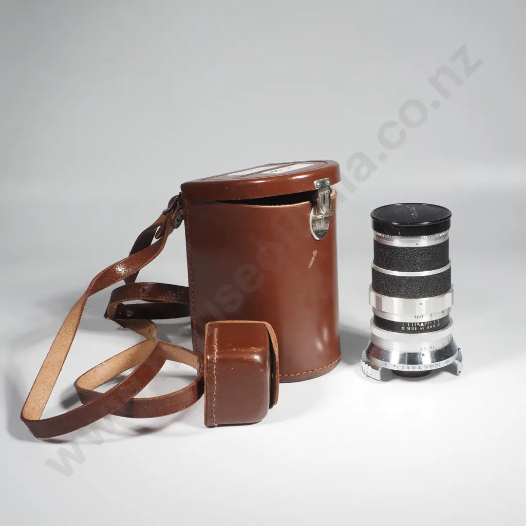 Vintage Voigtlander Super-Dynaron 150mm f/4.5 Telephoto Lens w Case & Turnit 3 Viewfinder Image 1++