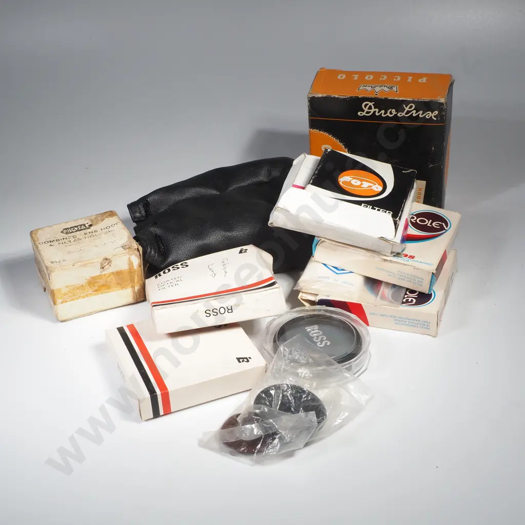 Assorted Optical / Photographic Filters & Flash Gun Image 1++