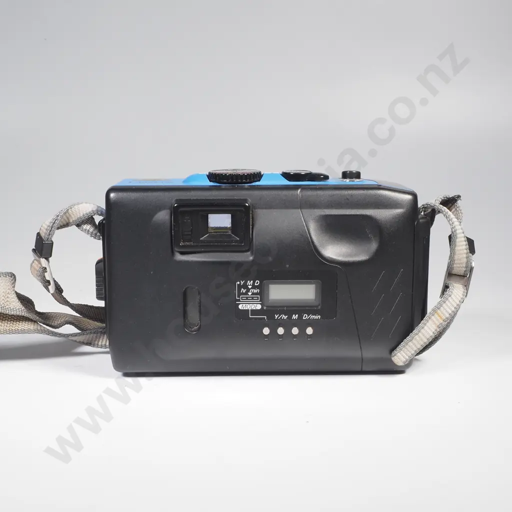 Blue Nikon L35 AW AD 35mm Film Camera w Strap & Case Image 1++