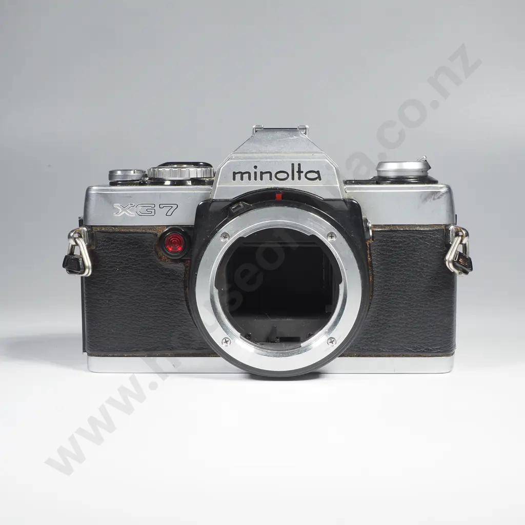 Minolta X-G7 35mm Film Manual Focus SLR Film Camera Body w Silver & Black Top Plate, Aperture-Priority A Setting Image 1++