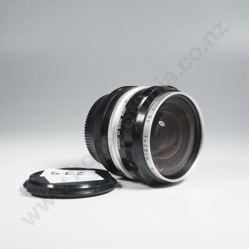Vintage Nippon Kogaku Nikkor-H Auto 28mm f/3.5 Manual Focus Lens Image 1++
