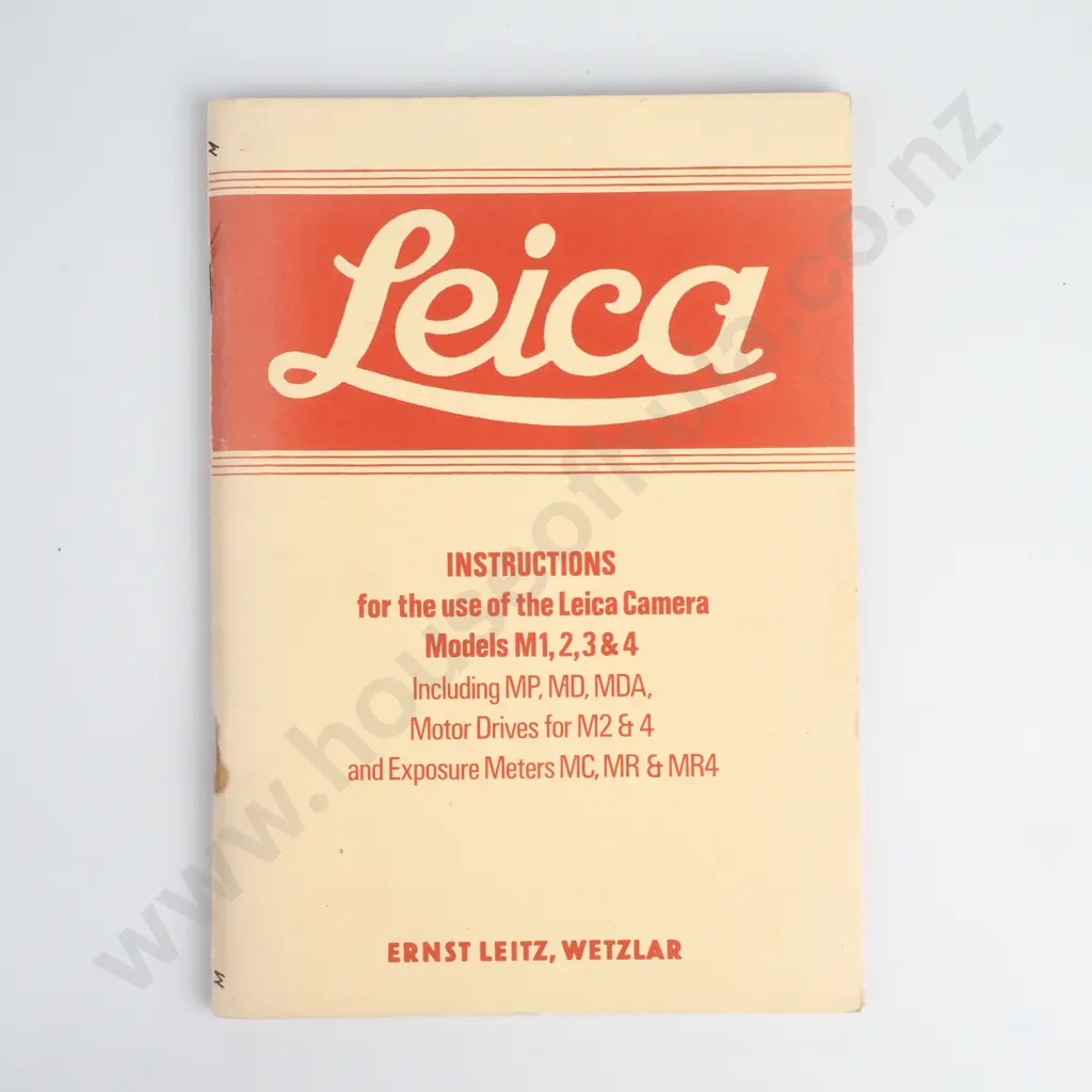 Leica Instructions for M1, M2, M3 etc Image 1++
