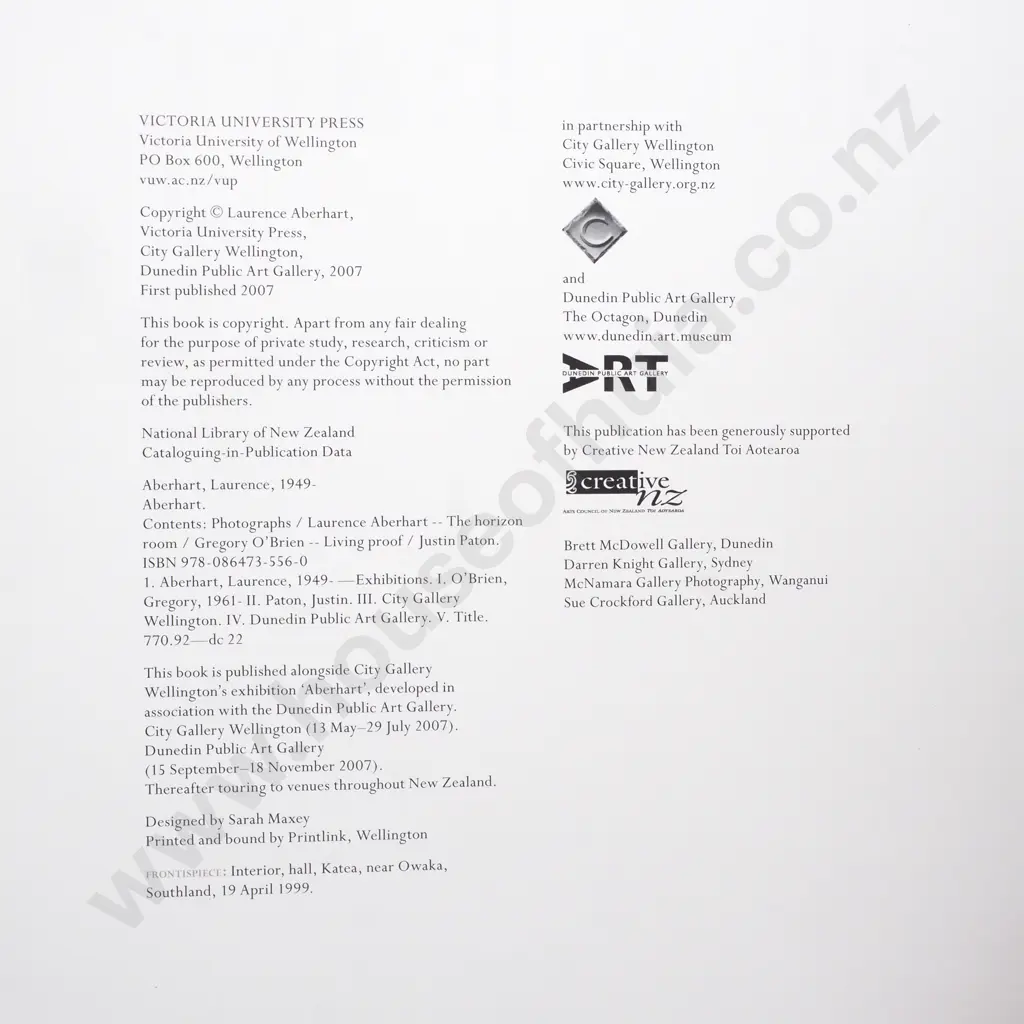 "Aberhart", Victoria University Press, 2007 Image 1++