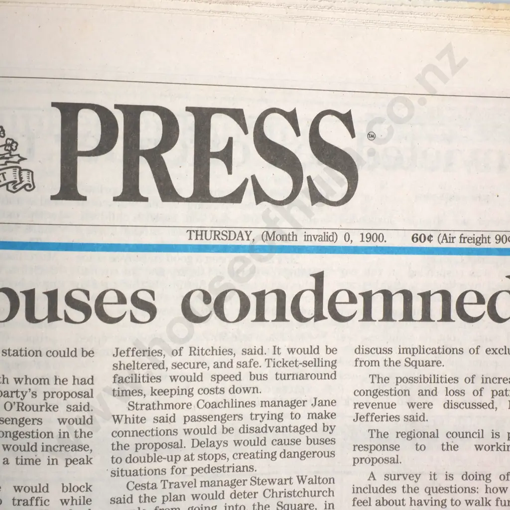 Christchurch Press Newspaper (Friday 17 February, 1995) w Digitized Construction Error Image 1++