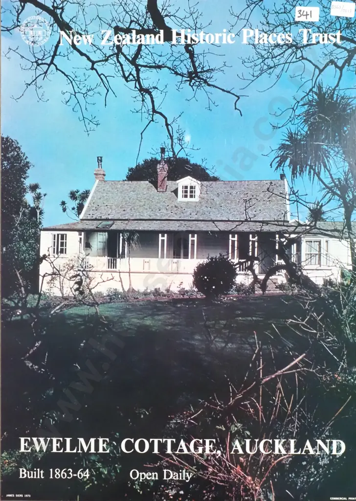 Ewelme Cottage, Auckland, 1863-64, NZHPT. (Laminated) Image 1++