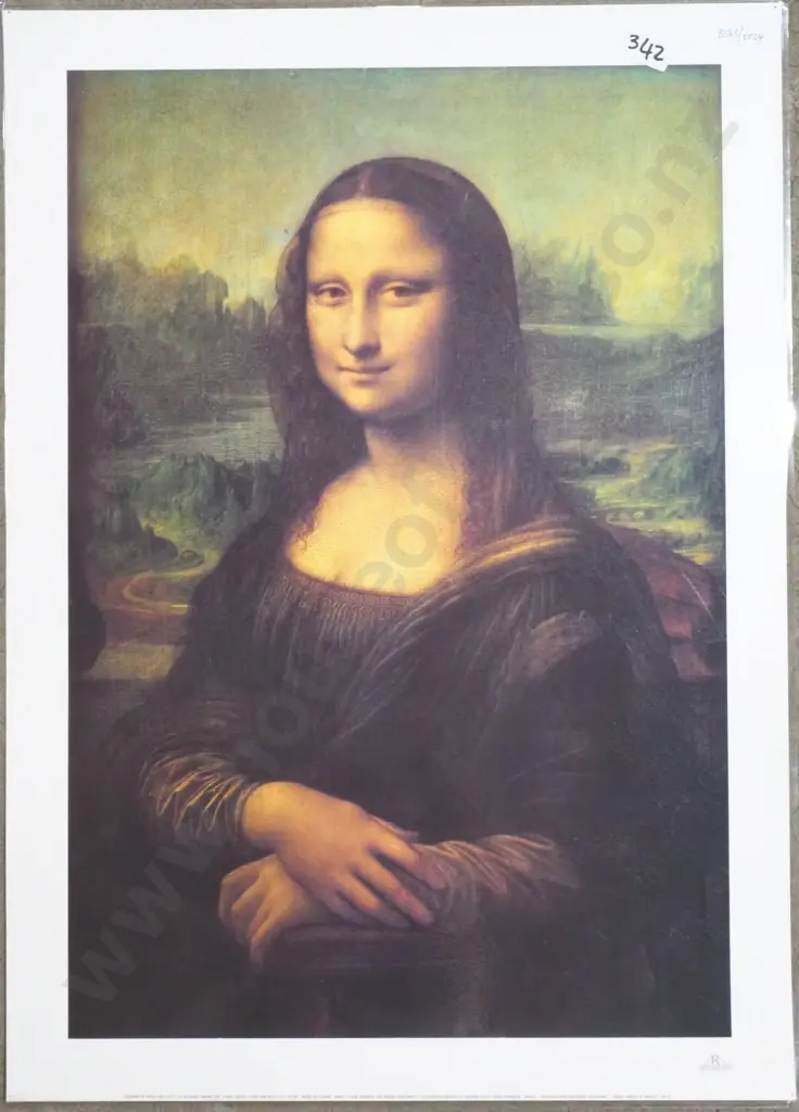 Leonardo da Vinci, Mona Lisa (La Joconde), Musee du Louvre. (Laminated) Image 1++