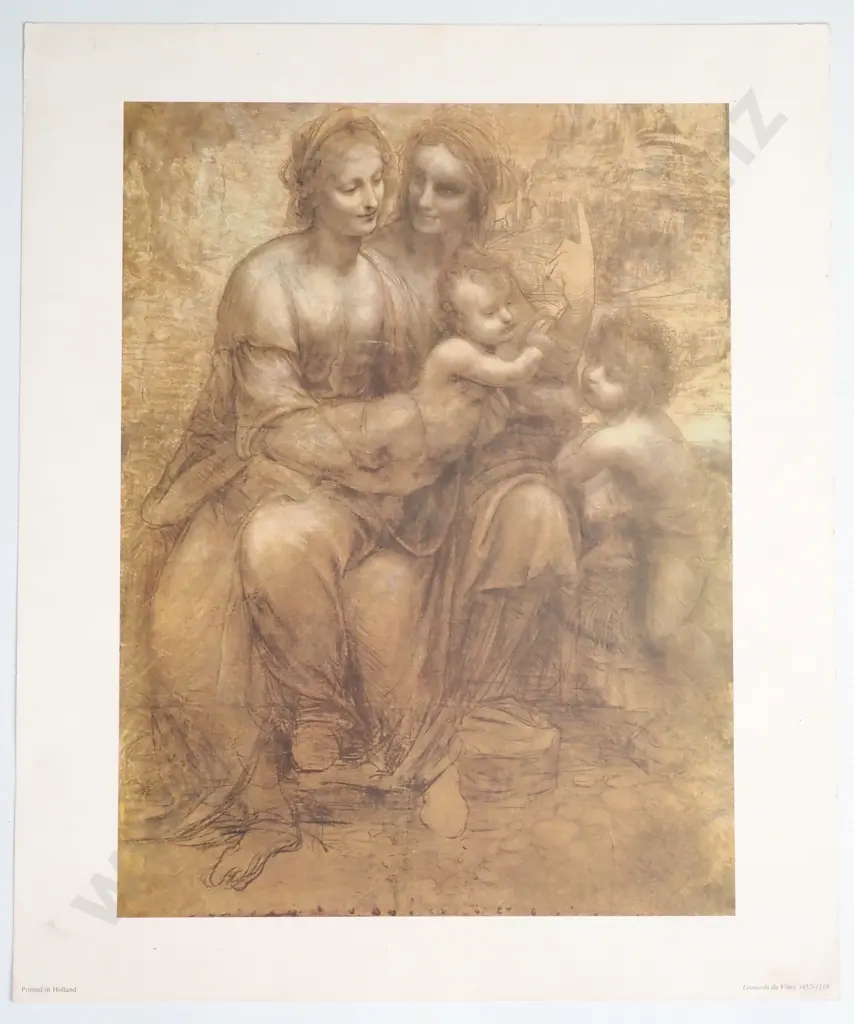 Leonardo da Vinci, The Burlington House Cartoon, c.1499. Image 1++
