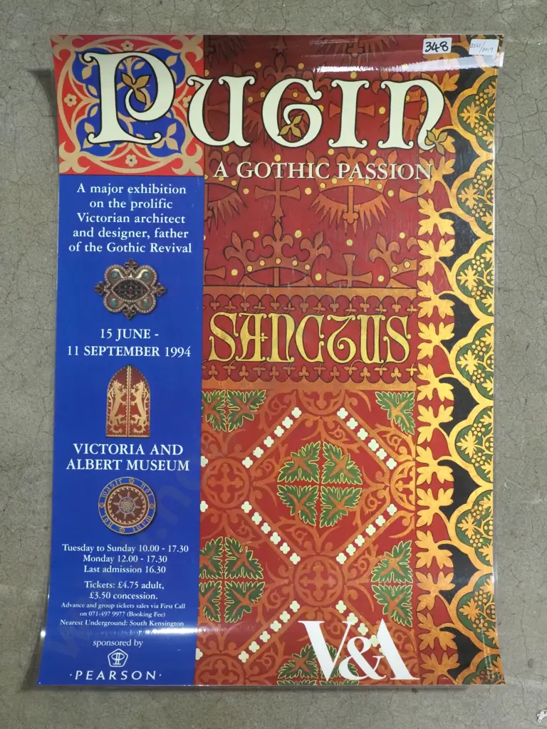 Pugin - A Gothic Passion, Victoria & Albert Museum, 1994. (Laminated) Image 1++