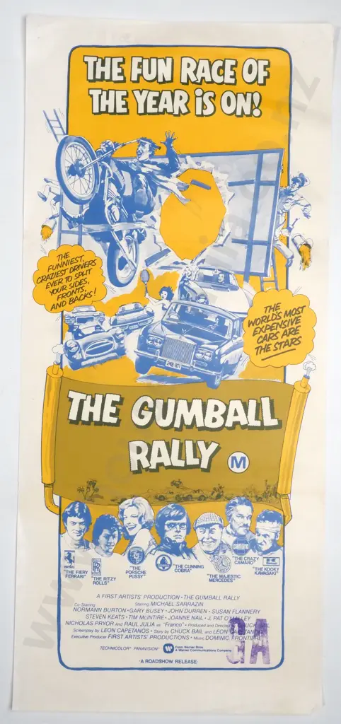 Vintage Australian/New Zealand Daybill Poster 'The Gumball Rally' Image 1++