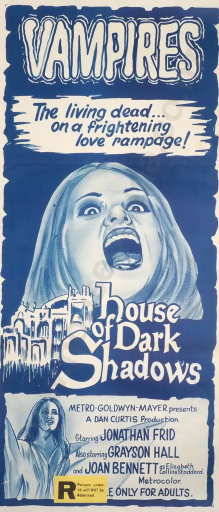 1970 Daybill Movie Poster for the Horror Film 'House of Dark Shadows' Directed by Dan Curtis Image 1++