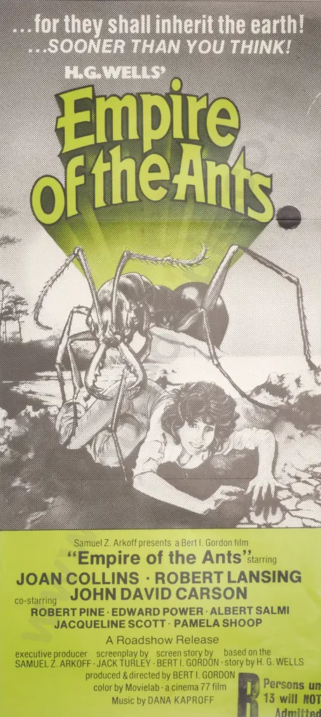 1977 Movie Poster for the Science Fiction Horror Film 'Empire of the Ants' Starring Joan Collins & Robert Lansing Image 1++