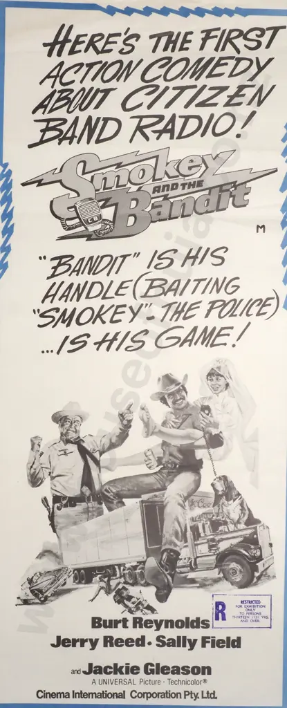 1977 Australian/New Zealand Daybill Poster of the Film 'Smokey & the Bandit' Image 1++
