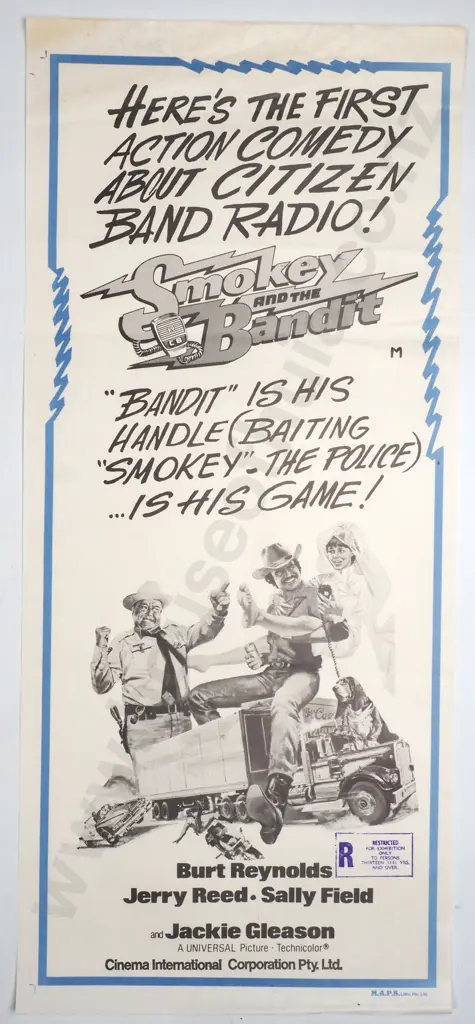 1977 Australian/New Zealand Daybill Poster of the Film 'Smokey & the Bandit' Image 1++