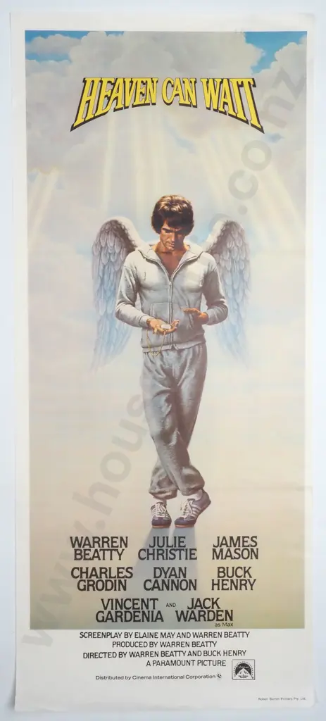 Vintage Australian/New Zealand Daybill Poster for 'Heaven Can Wait' Image 1++