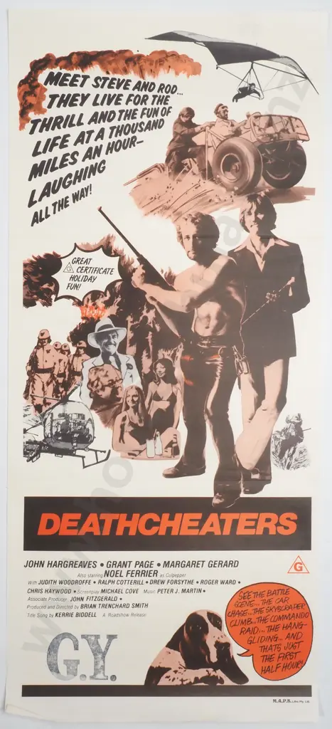 Vintage Australian/New Zealand Daybill Poster for 'Deathcheaters' Image 1++