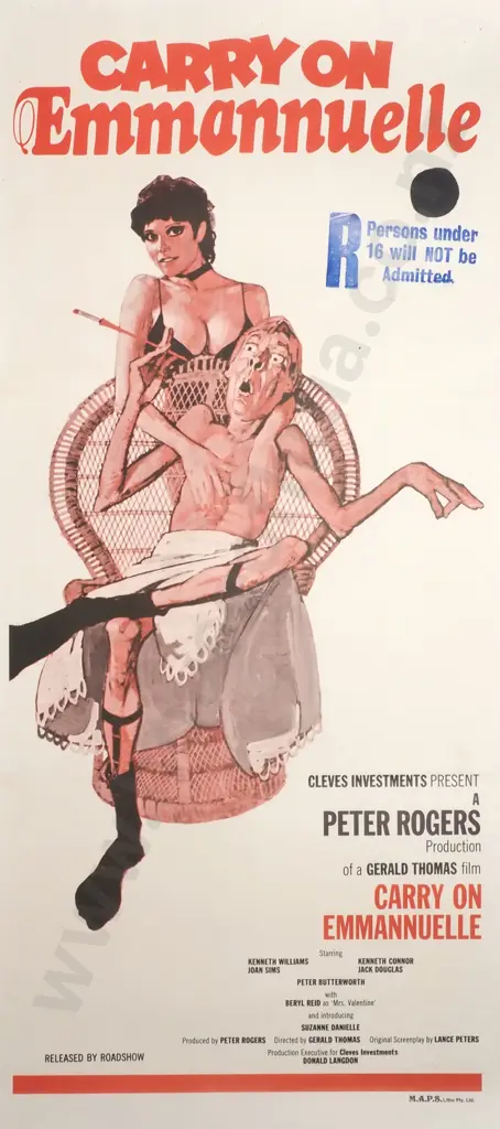 Vintage Australian/New Zealand Daybill Poster for 'Carry On Emmanuelle' Image 1++