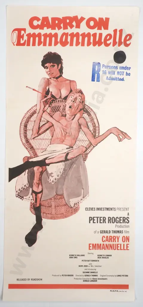 Vintage Australian/New Zealand Daybill Poster for 'Carry On Emmanuelle' Image 1++