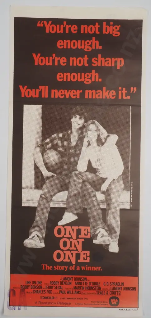 Vintage Australian/New Zealand Daybill Poster for 'One on One' Image 1++
