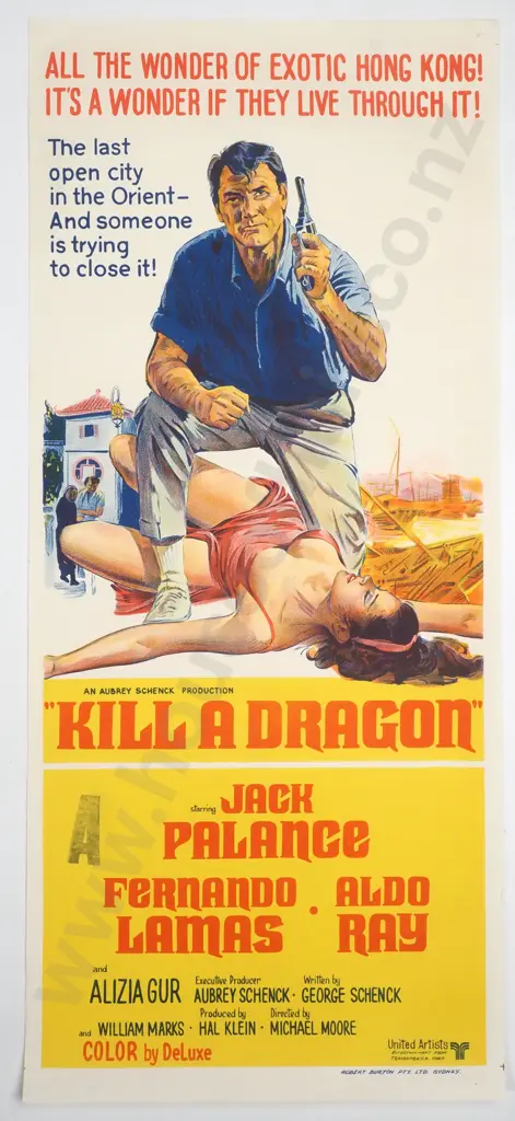 Vintage Australian/New Zealand Daybill Poster for 'Killer Dragon' Image 1++