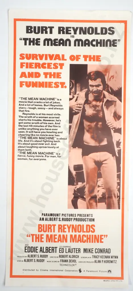 Vintage Australian/New Zealand Daybill Poster for 'The Mean Machine' Image 1++