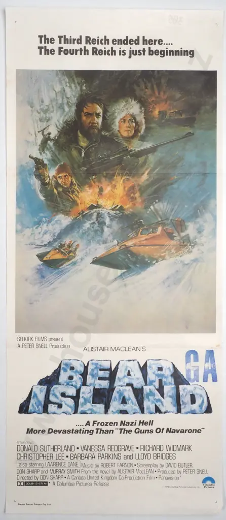 Vintage Australian/New Zealand Daybill Poster for 'Bear Island' Image 1++