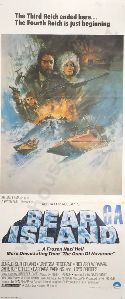 Vintage Australian/New Zealand Daybill Poster for 'Bear Island' Image 1++
